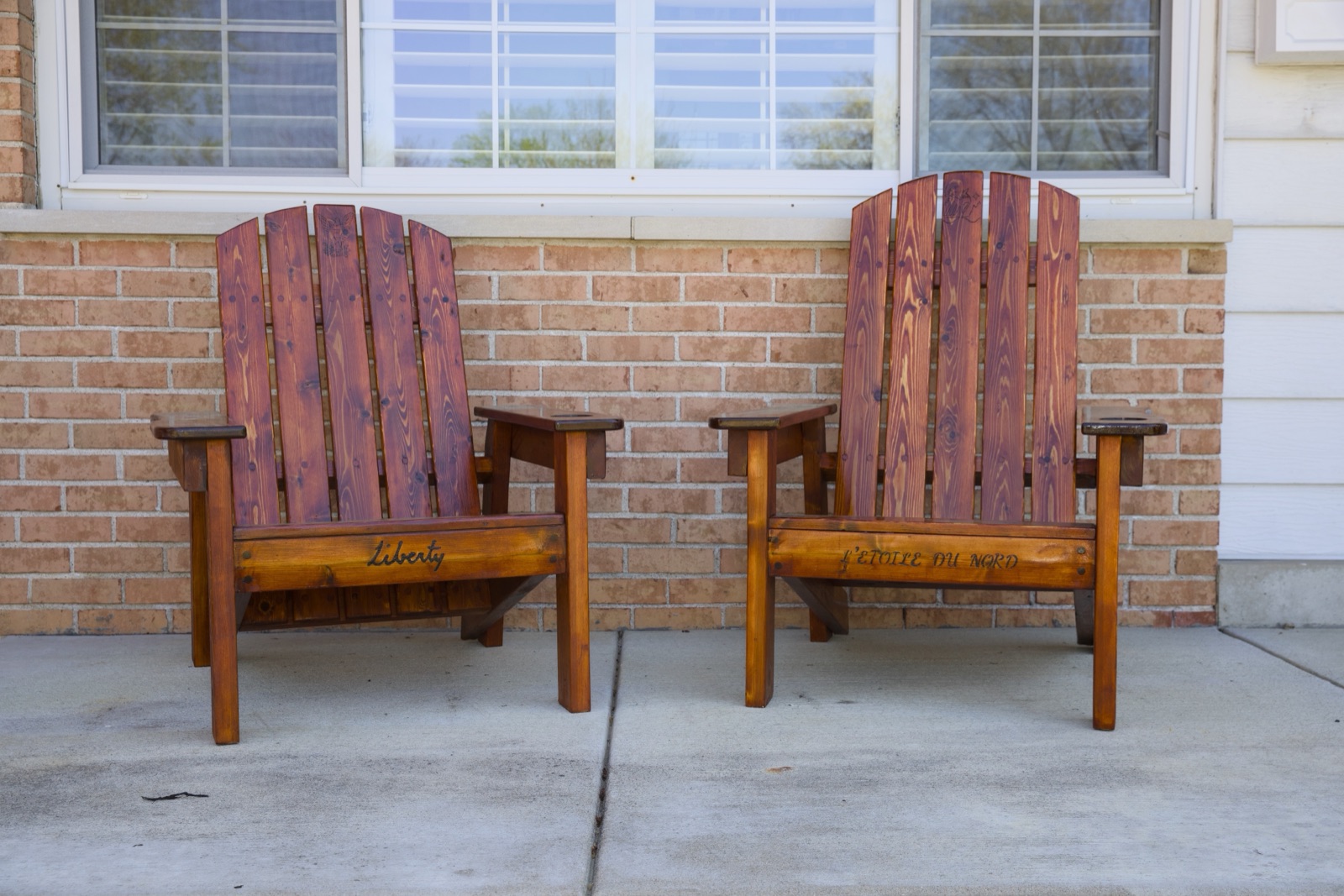 Adirondack chairs on the porch